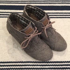 TOMS Desert Wedge Herringbone Bootie